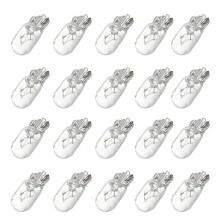 Auto T10 12V 5W 168 194 W5W Halogeen Gloeilamp Instrumentenpaneel Gauge Dash Lamp Leeslampjes, 20 Pack Warm Wit