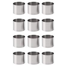 12 Pieces Round Biscuit Cutter Stainless Steel Mousse Ring Circle Cookie Cutters Frying Egg Rings Baking Tool