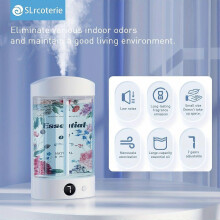 Ultrasonic Aroma Diffuser Humidifier, 7-Level Mist Modes with LED Digital Display, Floral Decorative Water Tank for Home Bedroom Office (Essential Oil