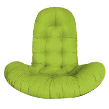(Fruit Green) Cojín para silla colgante tipo huevo 130 x 95 cm, 15 cm de grosor, fibra de poliéster, para interior y exterior jardín
