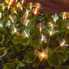 Colorful Butterfly Solar Lights, 6 Pack, Smart Sensor Auto On/Off for Garden Path Patio Decoration, Holiday Gift