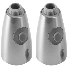 2X Ersatz Teile für Den Spül Becken Hahn Wasserhahn Sprüh Kopf, Nur für G1 / 2 Stecker, Nickel Gebürstet