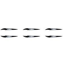 6X Front StråLkastarskydd StråLkastare Lampa Ögonlock Ögonbryn Trim ABS för X5 X6 F15 F16 2014-2018 Glanssvart