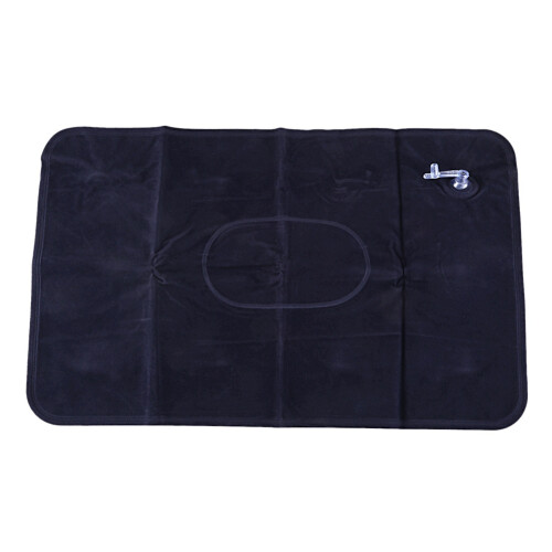 2X Double-Sided Flocking Pillow Inflatable Portable Foldable Pillow for Camping/ Traveling/ Office 2