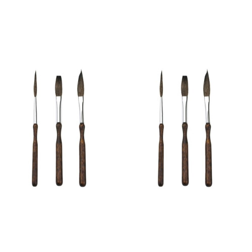 Pinstriping Brush Kit,6 Pcs Professional Striping Brushes Long Liner Script Scroll Rigger Brushes 1