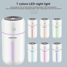 300ml Air Humidifier with Colorful Night Light, Auto Shut Off And 2 Mist Mode, Humidifier for Office, Bedroom, Auto, Home