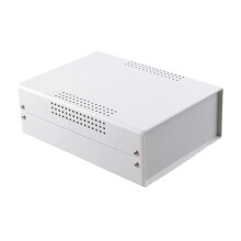 (White) Rautainen kytkentärasia, 200x150x70mm, ABS-sivupaneelit, sähköstaattisesti ruiskutettu, sisä- ja ulkokäyttöön teollisuudessa