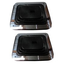 2X Passend für Hurst Rubber Shifter Boots mit Chrom Platte 5 5/8 Zoll x 6 3/4 Zoll Manuelle Automatik 350