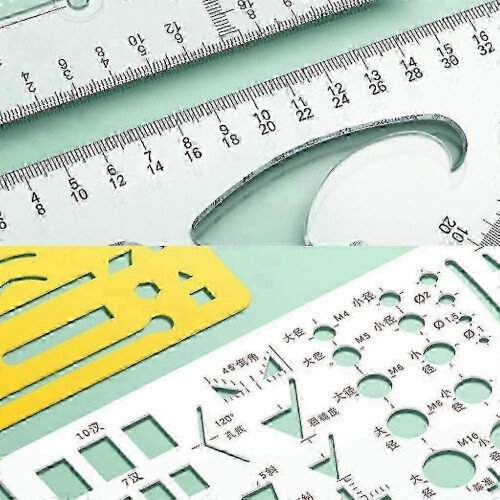 Professional Architect Geometry Compass & Protractor Set Drafting Tool 5 2