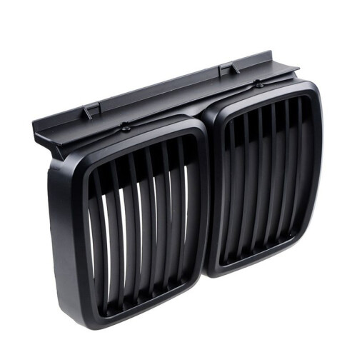 2X Front Grille Replacement for  E30 3-Series M3 Front Hood Bumper Grill Matte Black 1982-1994 2