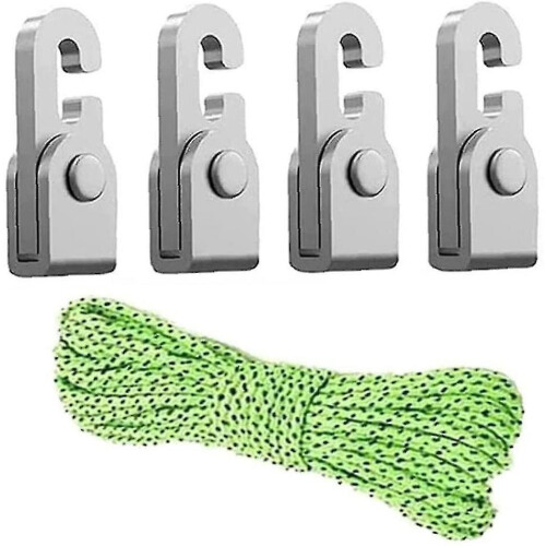 Automatic Lock Hook Self-locking Free Knot Easy Tighten Rope Kit 1