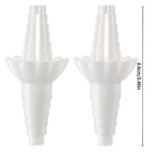 (White) Universal Bottle Emptying Kit, Reusable Liquid Transfer Connector with No Waste Funnel Adapter for Soap Shampoo Conditioner Lotion