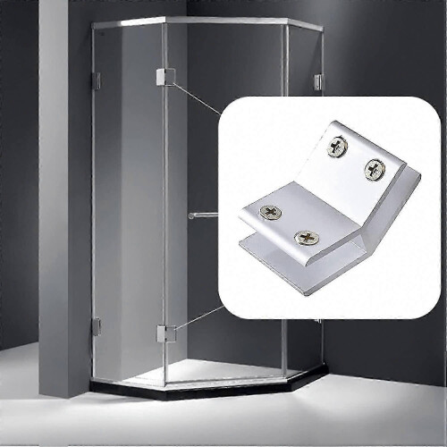 2 Pack Adjustable Aluminum Alloy Glass Clamp Bracket 10-12mm Shelf Support 2
