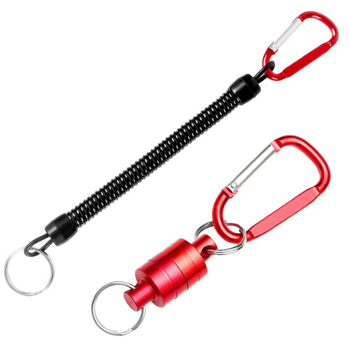 3 supporti magnetici per guadino da pesca a mosca con clip di sicurezza 2