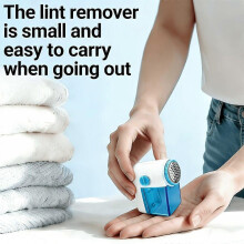 2-in-1 Electric Lint Remover, Portable Fuzz Shaver for Clothes, Couch and Bedding, Battery Operated with Adjustable Blade