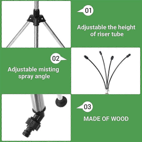 Standing Misters, Adjustable Height 4.1 FT Stand Misting System 26-27