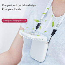 (White) Portable Handheld Mini Fan Power Bank, USB Rechargeable Foldable 180 Adjustable, 3 Speeds Personal Cooling Fan for Travel Camping