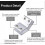 2 Pack Adjustable Aluminum Alloy Glass Clamp Bracket 10-12mm Shelf Support 4