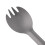 Outdoor Titanium Flatware Spoon Fork Spork with Buckle 2