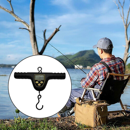 Ergonomic Fishing Scale 50kg Foldable Hook Tare Function Accurate Multicolor 1