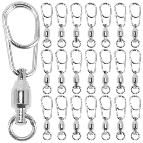 Stainless Steel Heavy Duty Swivels Rustproof Smooth Rotation Quick Change Lure 30 Pack 2