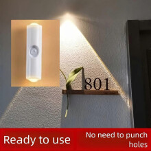Motion Sensor LED Wall Light, USB Rechargeable Under Cabinet Lighting with Magnetic Base and Cat-Eye Design, No Wiring Needed for Home Office Kitchen