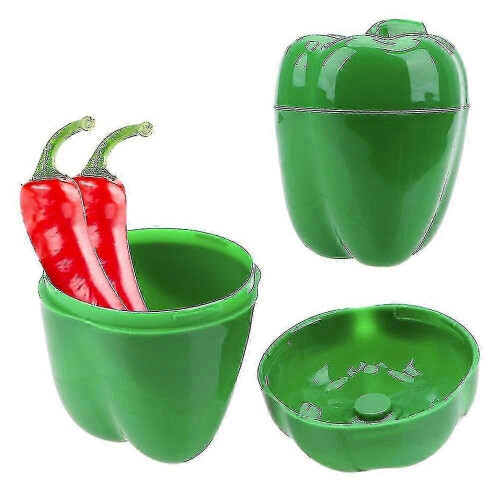 (Green) Vegetable Containers Crisper Box Onion Garlic Tomatoes Lemon Green Pepper Storage Box Grains Sorting Container
