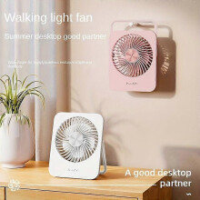 (Pink) Portable USB Charging Fan, Ultra-Quiet 5-Speed 180 Folding Personal Fan with Long Battery Life, Lightweight for Desktop Travel