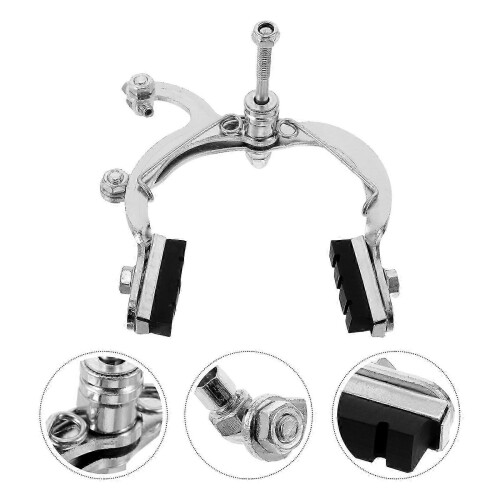 2Pcs C Brake Calipers Front Side Pull for Road Bicycles Silver Durable Stable Braking 2