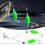 Double Reverse Fish Hook Set Tangle-Free Split Hook Anti-Shock Smooth Shallow Deep Water 5