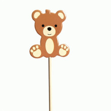 40x Cartoon Bear Cake Toppers Cute Bear Paper Tags for Kids Happy Birthday Party Decorations DIY Gifts Packaging