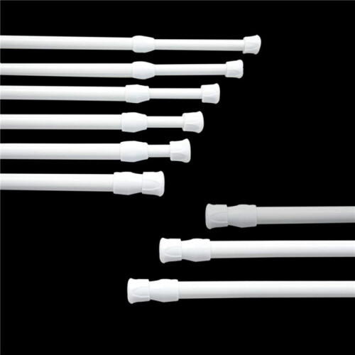 12 Pack Tension Rods, Adjustable Spring Cupboard Bars Rod Curtain Rods White 1
