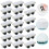 40 Pieces Self Adhesive Wheels Caster Cart  Wheels Boxes Caster Small Caster Paste Plastic Wheel Sticky Caster 5