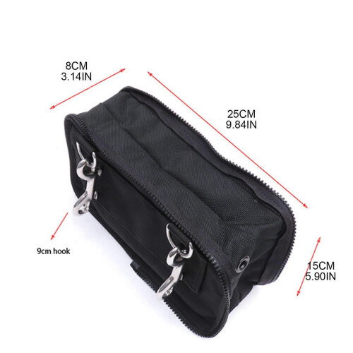 Side Mount Back Fly BCD Mini Storage Pocket with 2 Pcs Double Ended Snap Hook Multicolor 1