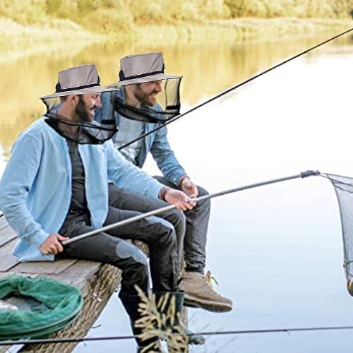 Fishing Insect Repellent Mosquito Hat Breathable Outdoor Net Solid color 1