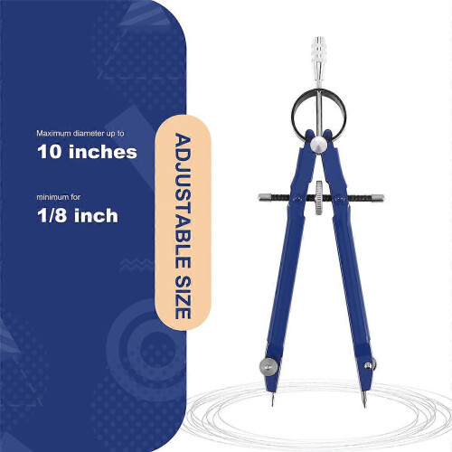 Professional Metal Compass Geometry Set with Lock for Math Precision 2