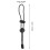 2pcs Backpack Hiking Pole Holder Elastic Rope Tie for Walking Stick Trekking Black 2