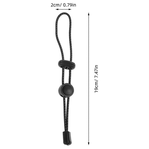 2pcs Backpack Hiking Pole Holder Elastic Rope Tie for Walking Stick Trekking Black 1