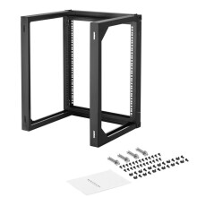 Rack Mural 12U pour Serveur-Duoku-Cadre Ouvert-Profondeur 455 mm-Capacité de Charge 68 kg-Ouverture à 180
