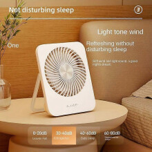 (Blue) Portable USB Charging Fan, Ultra-Quiet 5-Speed 180 Folding Personal Fan with Long Battery Life, Lightweight for Desktop Travel