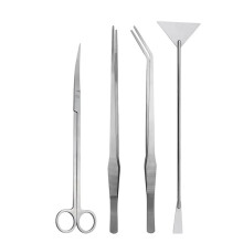 4Pcs Aquascaping Tools, Aquascape Kit, Long and Strong Aquarium Tweezers, Scissors, Algae Scraper, Aquarium Plant Tools