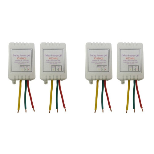 4PCS 1-480Min Timer Adjustable Disconnect Delay Controller AC 110V 220V Power- Delay OFF Relay  Voltage Output