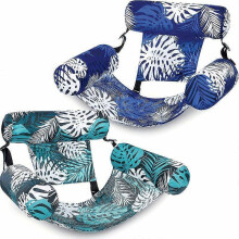 (1 Pcs, Green) Tropical Inflatable Pool Float Lounge Chair for Adults with Cup Holders and Shoulder Straps for Beach, Lake, Summer