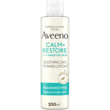 Aveeno Face Calm+Restore Soothing Oat Toning Lotion (1 x 200ml), Fragrance-Free Face Care with Preb