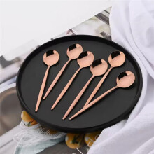 24Pcs Rose Gold Dinnerware Set Stainless Steel Tableware Set Western Knife Fork Spoon Mirror Flatware Cutlery Set