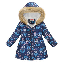 Girls Winter Hooded Coat Jacket Warm Windproof Thick Outwear