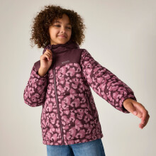 (Purple) Regatta Childrens Jacket Lofthouse Zip fig violet leopard UK Size