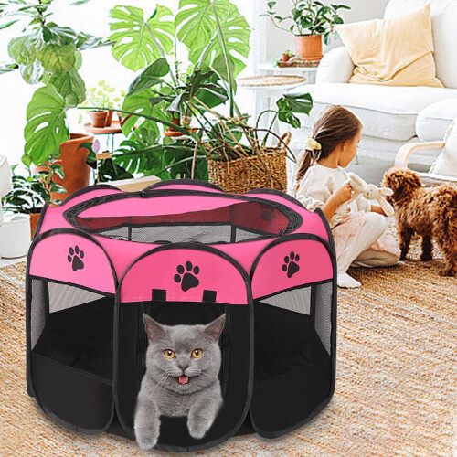 Octagonal Pet Fence Tent Cloth Foldable Dog Cage