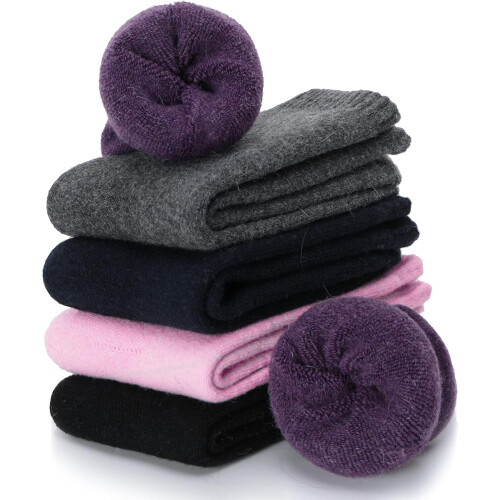 Merino Wool Socks Thermal Warm Winter Thick Hiking Crew