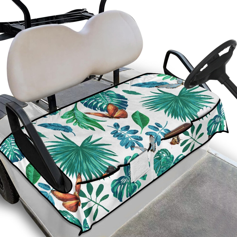 Butterfly Golf Cart Cover 2-Passenger Palm Leaves Design 9027700361140